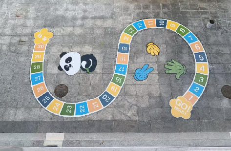 叙永地面游戏彩绘