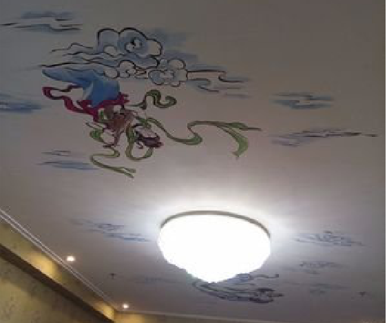 叙永如何快速绘制天花板上的手绘墙？